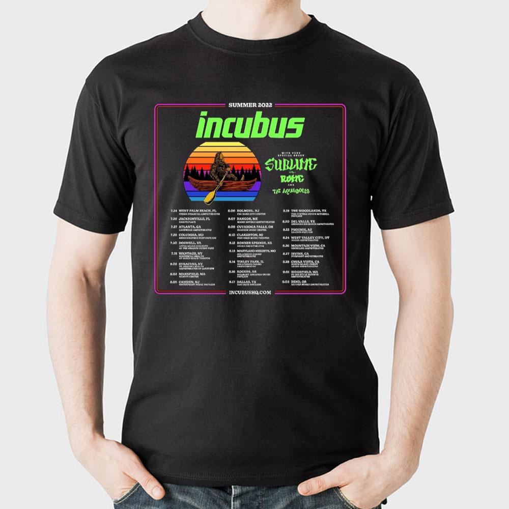 Summer 2022 Incubus Tous Dates Awesome Shirts